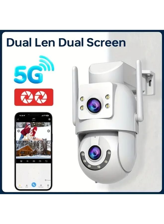 SCL 90 Color 5GHz Dual Lens Outdoor Security Camera AI Human Detection Pan Tilt Tracking - Image 2